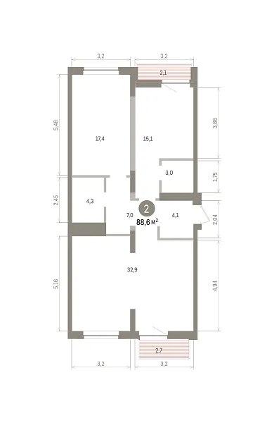 Количество комнат:,   кв.м.