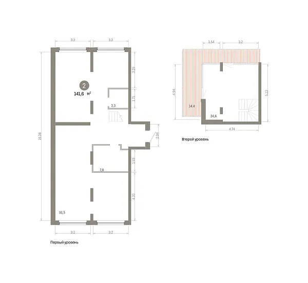 Количество комнат: 2,  141.62 кв.м.