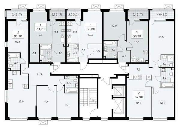 Количество комнат: 1,  31.7 кв.м.