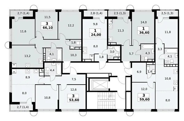 Количество комнат: 1,  36.6 кв.м.