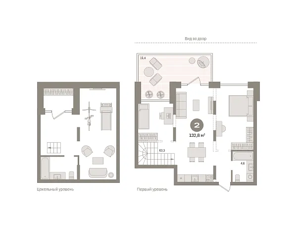 Новая 1-к квартира
 139.13 м² на 1/9 этаже в ЖК «Речной порт» в городе Тюмень 