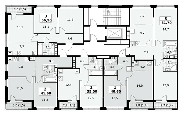 Количество комнат: 1,  35 кв.м.