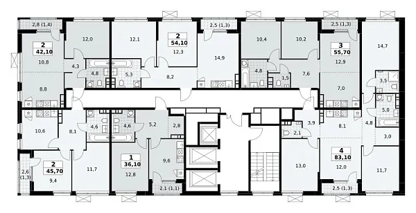 Количество комнат: 1,  36.1 кв.м.