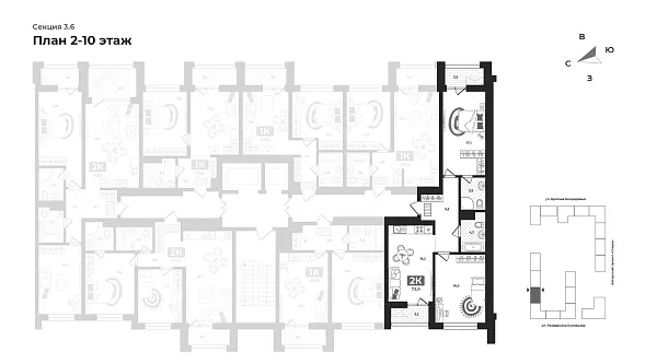 Количество комнат: 2,  73.9 кв.м.