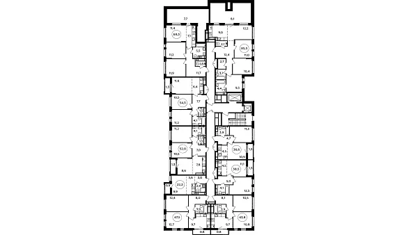 Количество комнат: 4,  85.7 кв.м.