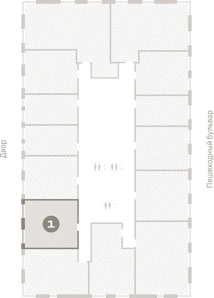 Количество комнат: 1,  42.86 кв.м.