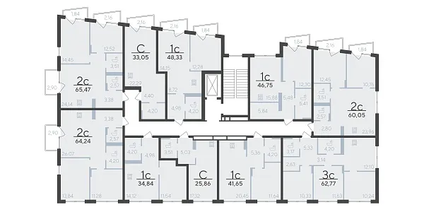 Количество комнат: 1,  41.65 кв.м.