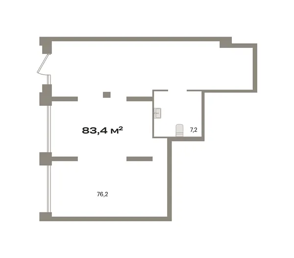 Торговые помещения, 83 кв.м., Калининский, ул. Краснооктябрьская, 4/1