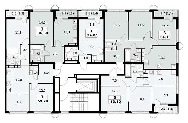 Количество комнат: 1,  24 кв.м.