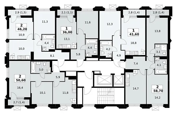 Количество комнат: 1,  36 кв.м.