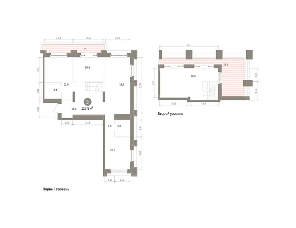Количество комнат: 3,  118.9 кв.м.