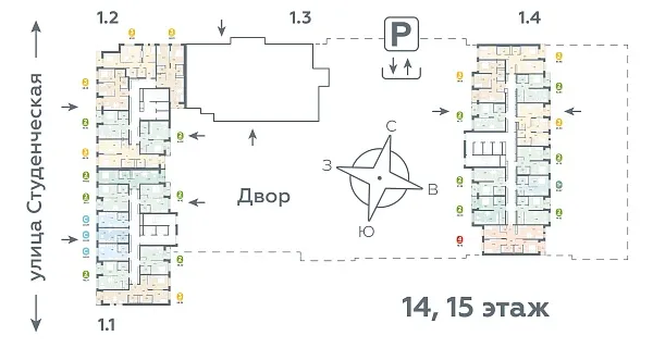 Количество комнат: 2,  58.56 кв.м.
