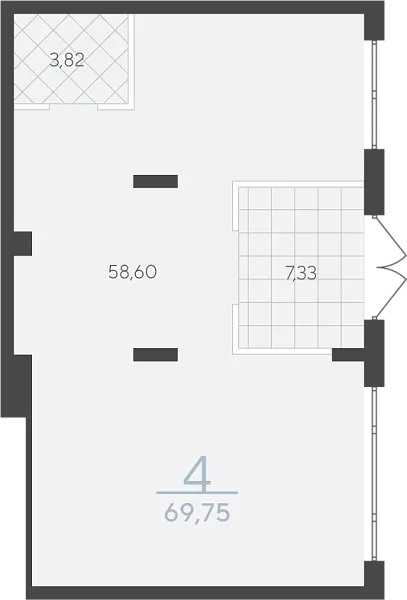 Офисные помещения, 69 кв.м., Сергея Свиридова, 15