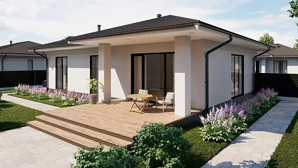 Коттедж, 100 кв.м.,  (участок 6)