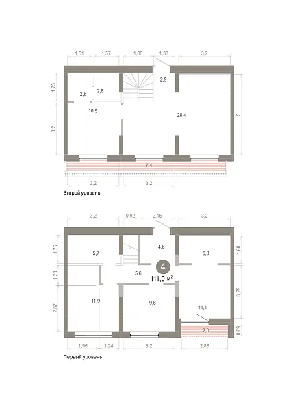 Количество комнат: 4,  110.97 кв.м.