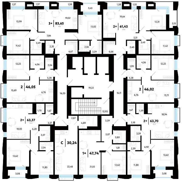 Количество комнат: Студия,  30.24 кв.м.