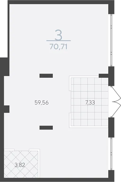 Офисные помещения, 70 кв.м., Сергея Свиридова, 15