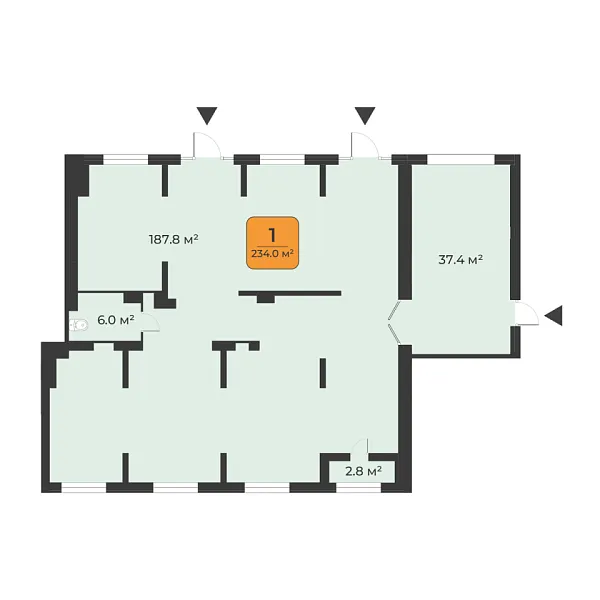 Помещения свободного назначения, 234 кв.м., Восточный район, Эльвиры Федоровой, 3