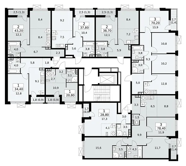 Количество комнат: 1,  28.8 кв.м.