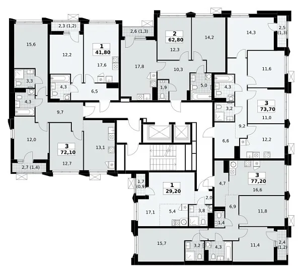 Количество комнат: 1,  29.2 кв.м.