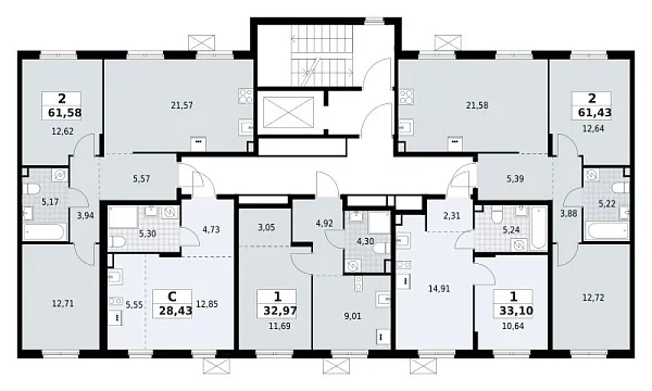 Количество комнат: 1,  32.97 кв.м.
