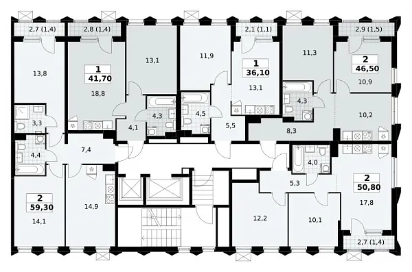 Количество комнат: 1,  36.1 кв.м.