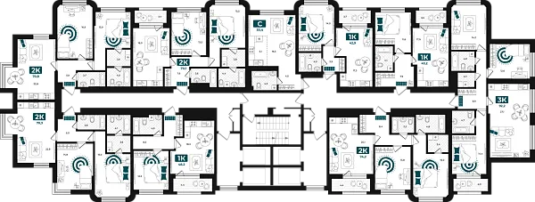 Количество комнат: 2,  70.8 кв.м.