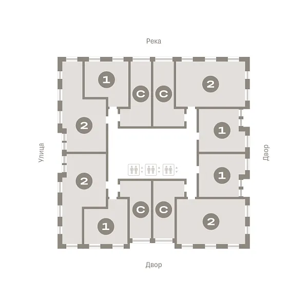 Количество комнат: 2,  71.43 кв.м.