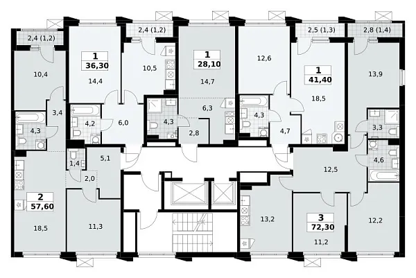 Количество комнат: 1,  36.3 кв.м.