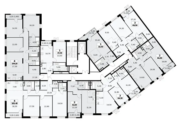 Количество комнат: 4,  104.1 кв.м.