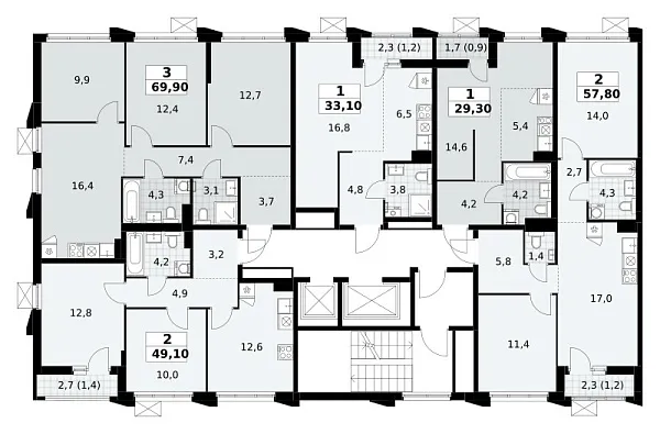 Количество комнат: 1,  33.1 кв.м.