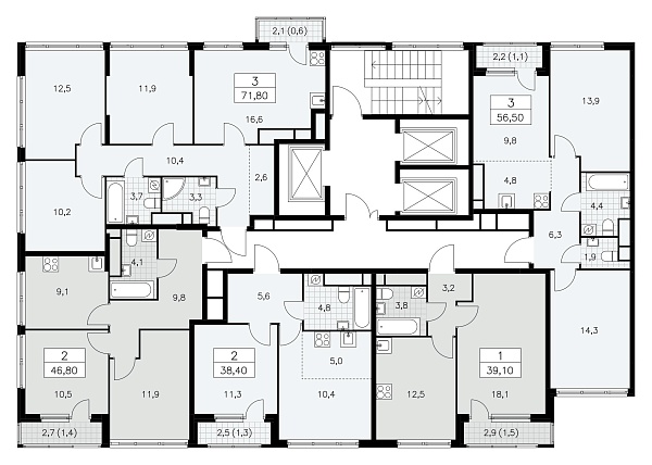 Количество комнат: 3,  71.8 кв.м.