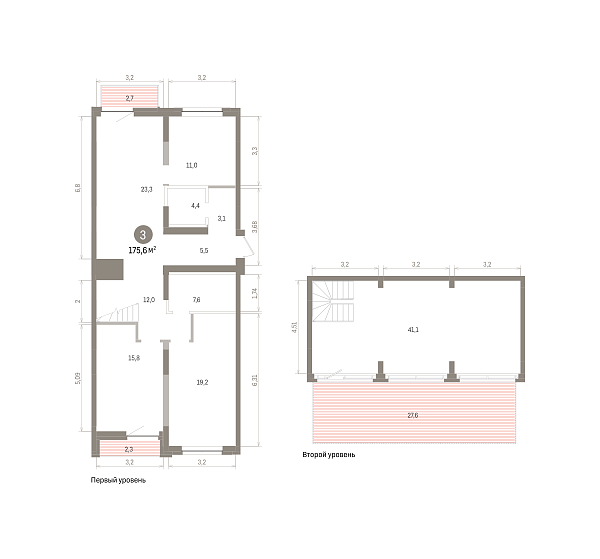 Количество комнат: 3,  175.6 кв.м.