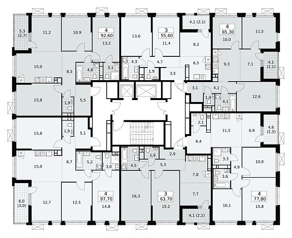 Количество комнат: 4,  97.7 кв.м.