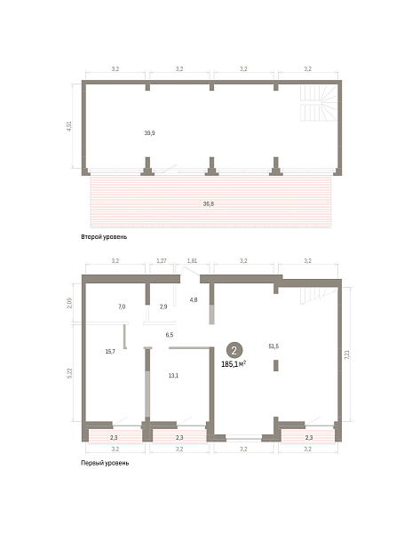 Количество комнат: 2,  185.1 кв.м.