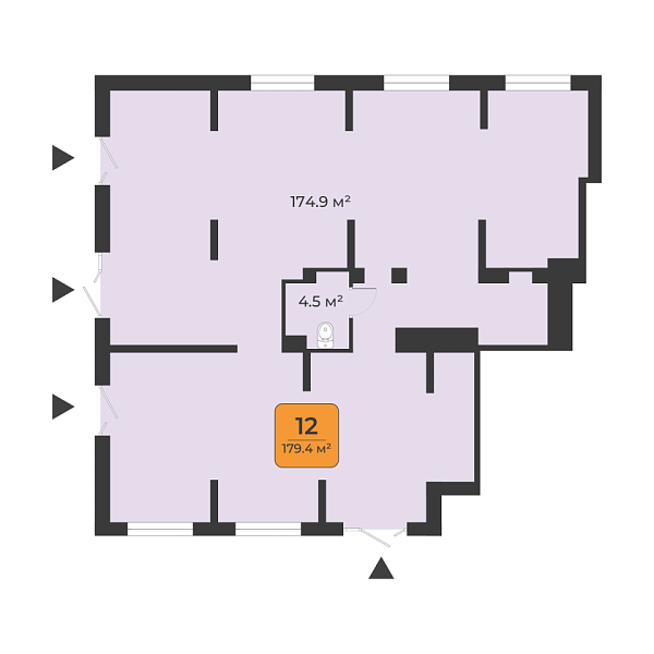 Помещения свободного назначения, 179 кв.м., Восточный район, Эльвиры Федоровой, 3