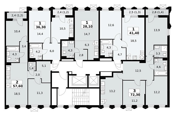 Количество комнат: 1,  28.1 кв.м.