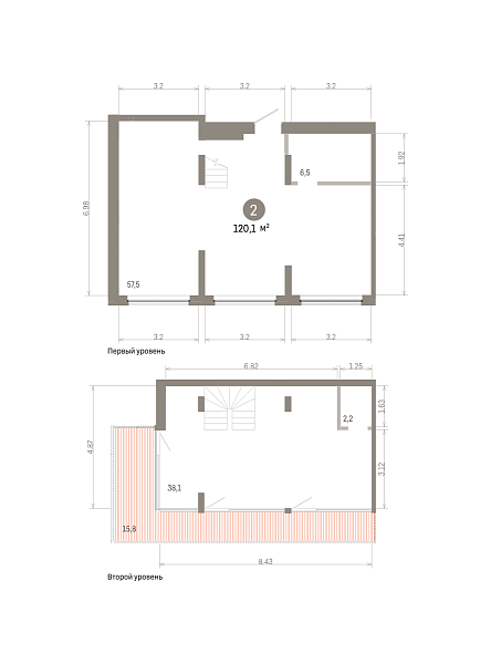 Количество комнат: 2,  120.1 кв.м.