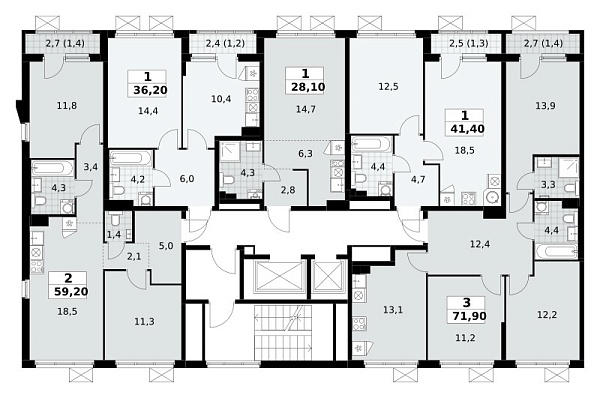 Количество комнат: 1,  28.1 кв.м.