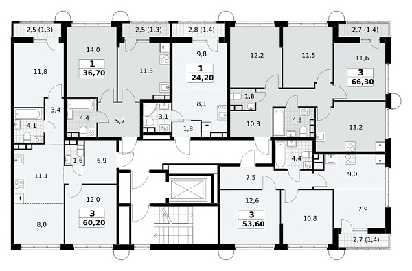 Количество комнат: 1,  24.2 кв.м.