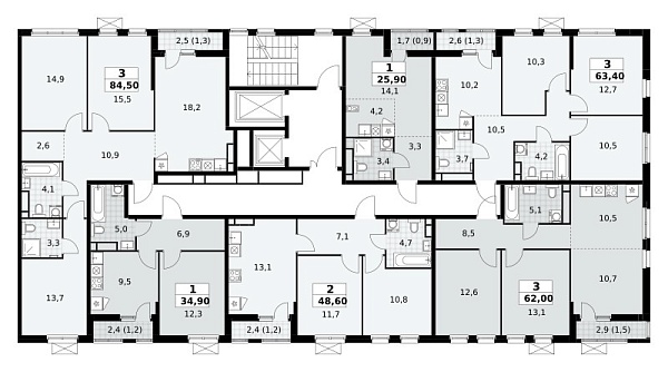 Количество комнат: 1,  25.9 кв.м.