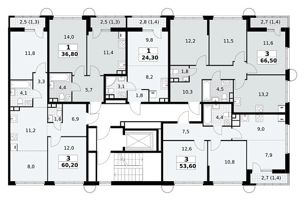 Количество комнат: 1,  24.3 кв.м.