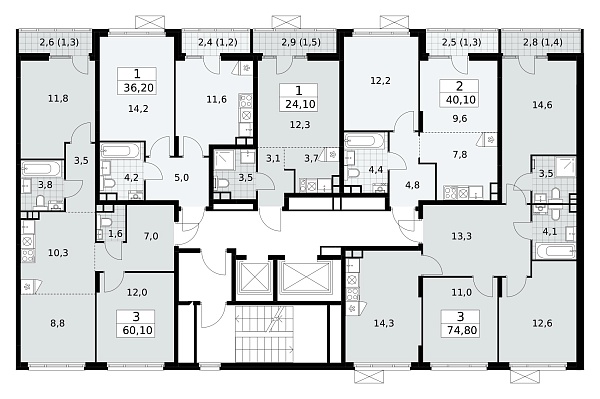 Количество комнат: 1,  36 кв.м.