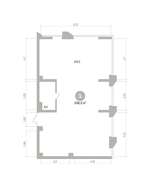 Количество комнат: 2,  108.18 кв.м.