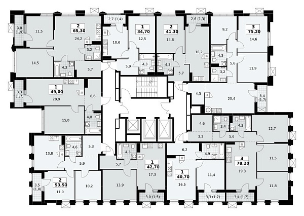 Количество комнат: 1,  49 кв.м.