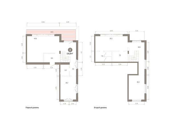 Количество комнат: 3,  151.58 кв.м.