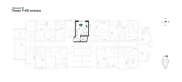 Количество комнат: Студия,  30.8 кв.м.
