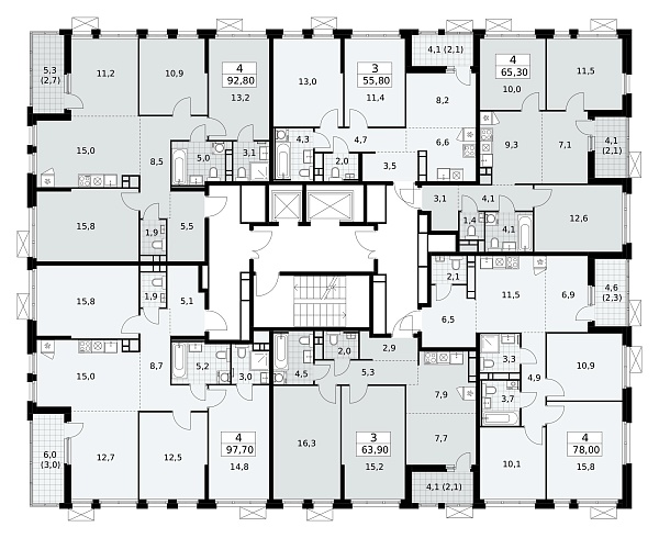 Количество комнат: 4,  78 кв.м.
