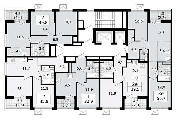 Количество комнат: 3,  50.1 кв.м.