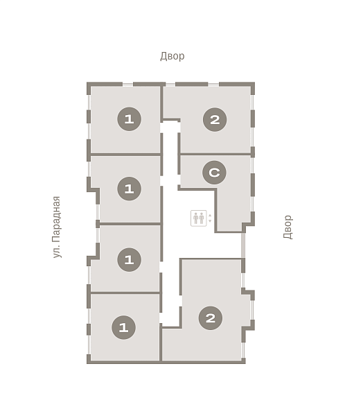 Количество комнат: 1,  44.34 кв.м.